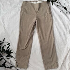 White House Black Market Khaki Dress Pant Trousers Business Casual Elastic Waist